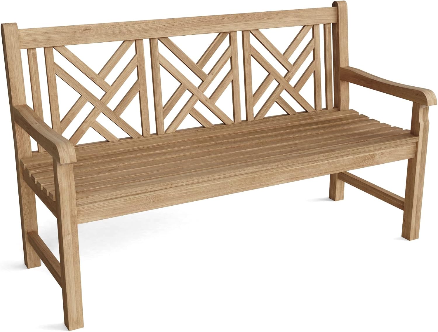 Anderson Teak BH-122 Vilano 3-Seater Bench, Golden Honey Teak