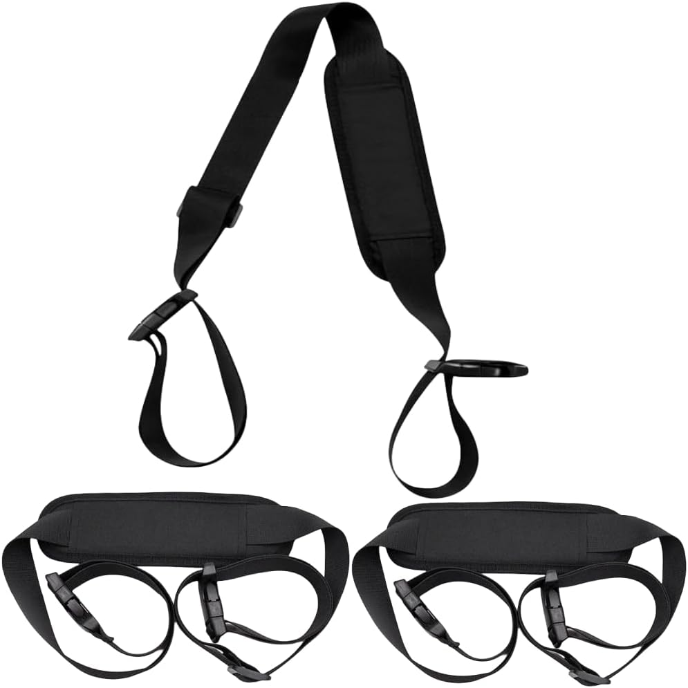 3 Pcs Carry Strap for Beach Chair,Adjustable Beach Chair Backpack Straps,Replacement Universal Folding Chair Carry Strap for Beaches Camping Backpacking Picnics Foldable Bikes Outdoor (Black)