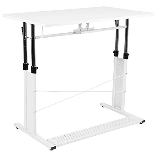 EMMA + OLIVER White Height Adjustable (27.25-35.75