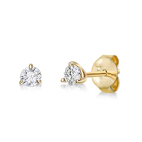 1/4 to 1 Carat Lab Grown Diamond Stud Earrings for Women in 14k White or Yellow Gold (G-H, VS2-SI1, cttw) Post With Friction Back by Lavari Jewelers