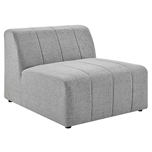 Modway Bartlett Channel Tufted Upholstered Sectional Sofa, 4-Piece L-Shape, Light Gray