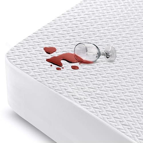 Utopia Bedding Waterproof Mattress Protector Queen Size, Viscose Made from Bamboo Mattress Cover, Fits 17 Inches Deep, Breathable, Fitted Style with Stretchable Pockets