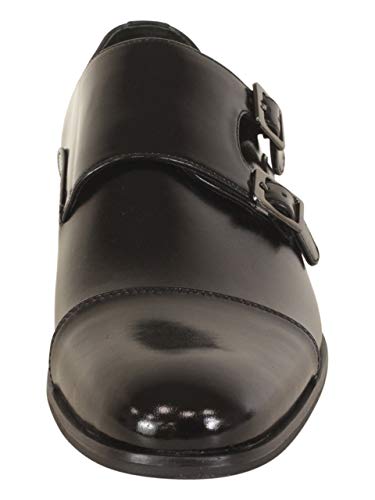 STACY ADAMS Men's Gordon Cap Toe Double Monk Strap Loafer