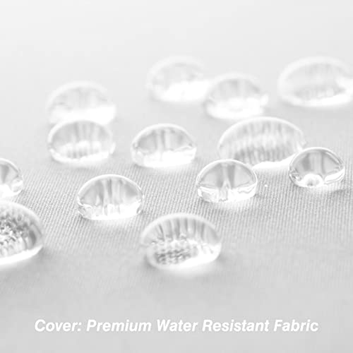 Fixwal 18x18 Outdoor Pillows, Waterproof Pillow Set of 2, Waterproof Decorative Throw Pillows Insert, Square Pillow Form for Patio, Furniture, Bed, Living Room, Garden (White)