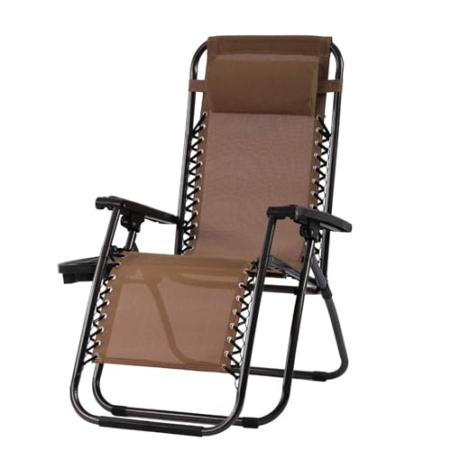 Zero Gravity Chair Outdoor Patio Chair Lounge Chair Chaise Recliners,Adjustable Foldable Anti Gravity Chaise Lounge Patio Beach Chair for Deck Beach Poolside Yard (BLUE)