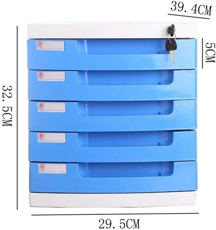 File Cabinet Desktop File Cabinet, 5-Layer Drawer Storage Organization, with Lock/Blank Label，Suitable for Office Supplies (Color : B1)
