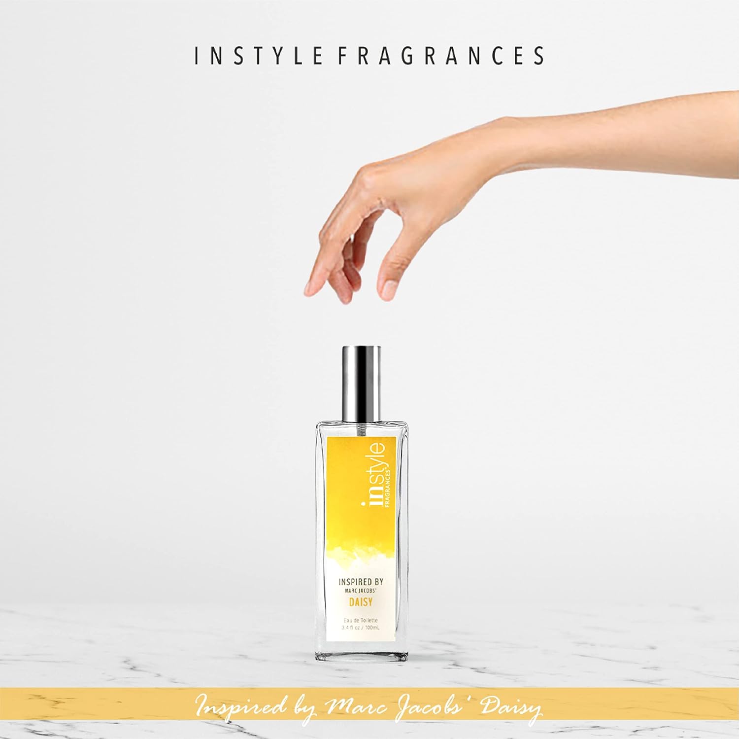 Instyle Fragrances | Inspired by Marc Jacobs' Daisy | Women’s Eau de Toilette | Vegan, Paraben & Phthalate Free | Never Tested on Animals | 3.4 Fl Oz