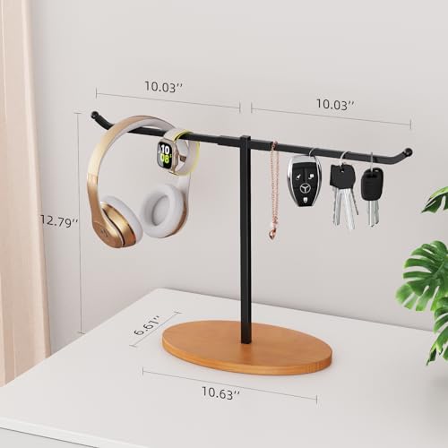 Hat Organizer for Baseball Caps, Free-Standing 1 Tier Hat Rack Black Metal Hat Holder Storage 10 Baseball Caps for Dresser Bedroom Living Room