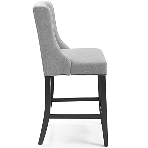 Modway Baronet Tufted Button Fabric Bar Stool, Beige