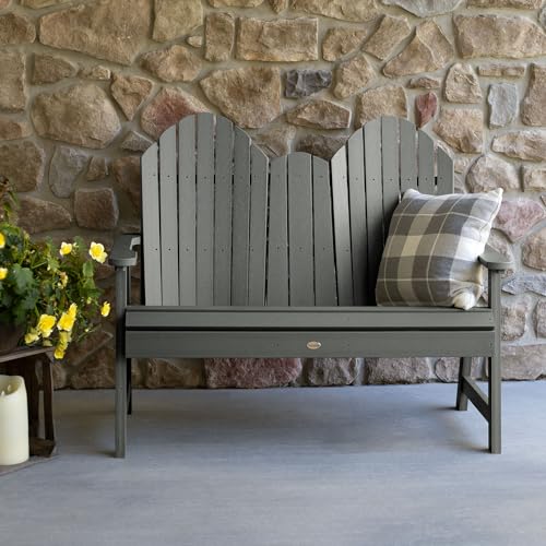 highwood Hamilton 4ft Dining Height Adirondack Bench, Rustic Red