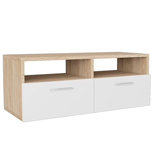 XAVIER Tv Entertainment Center Tv Cabinets Media Console Credenza TV Stand Engineered Wood 37.4