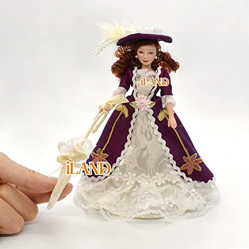 iland Dollhouse People 1/12 scale, Dollhouse Family Doll incl Mum Dad Girl Boy Baby (Modern Family 5pcs)