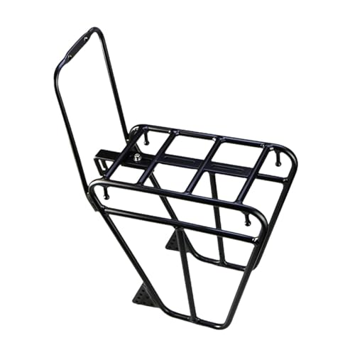 Bike Front Carrier Rack Bicycle Front Rack Adult Metal Luggage Shelf Cargo Pannier for Riding Road Bike Long Distance Cycling