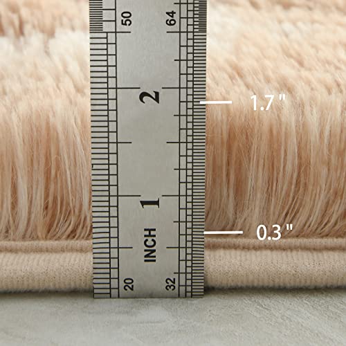 8x10 Large Area Rugs for Living Room, Super Soft Fluffy Modern Bedroom Rug, Tie-Dyed Brown Indoor Shag Fuzzy Carpets for Girls Kids Nursery Room Home Decor