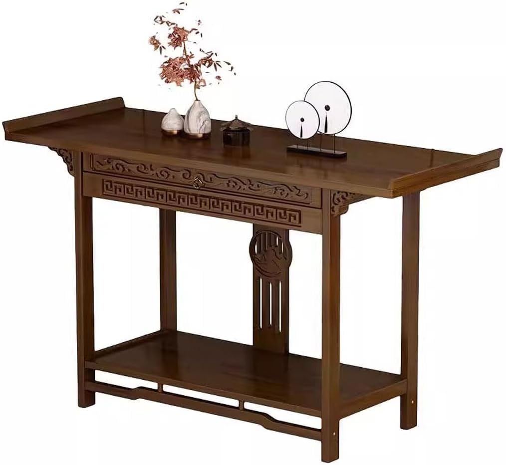 Mandir for Home Chinese-style Entrance Cabinet, Home Coffee Table, Buddha Table Display Stand, Modern Buddha Statue Display Table Buddhist Altar