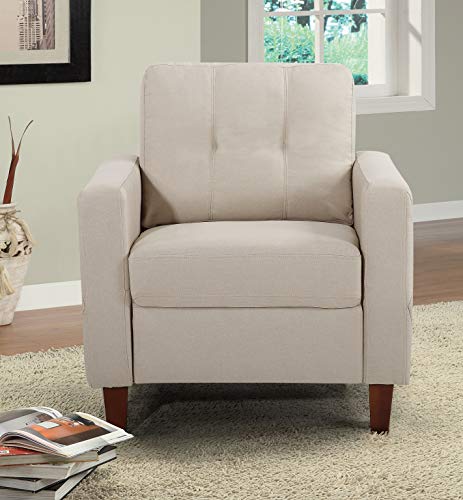 Rossetti Modern Tufted Sofa, Loveseat and Accent Armchair Sets, Mid Century Upholstered Couches with Removable Seat and Back Cushion in Beige/Tan, 3 Piece
