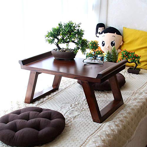Table Solid Wood Low Balcony with Bay Window Tatami Coffee, Student Bed Small Desk Japanese Rectangular Coffee Stylish Laptop Desk Student Bed Small Desk (Size : 50x30x29cm)