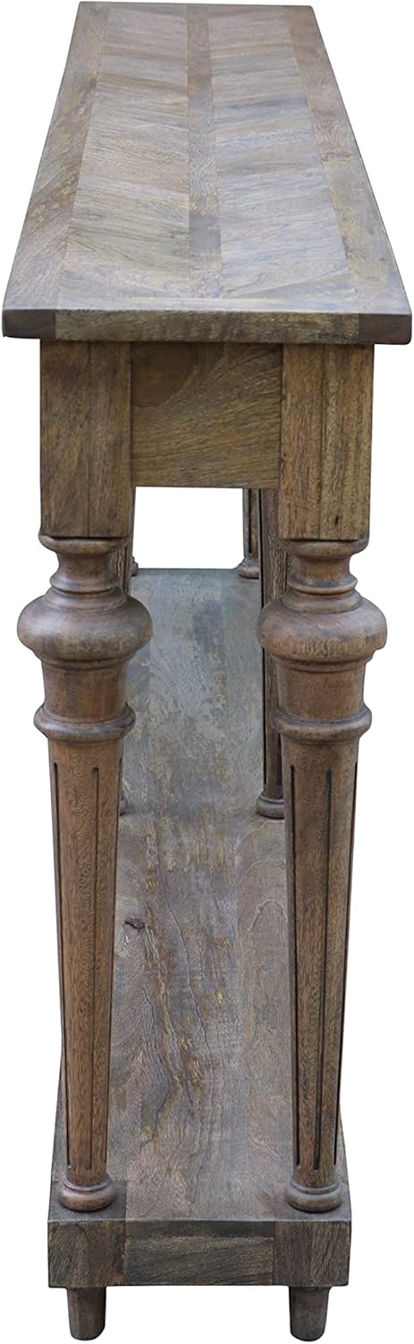 Arin 72-inch Traditional Turned Leg Console Table, Mango Hardwood