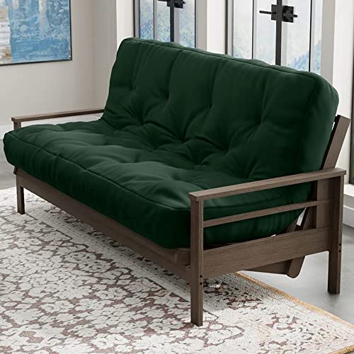 Full Size Sofa Bed Foam Canvas Futon Mattress - 10