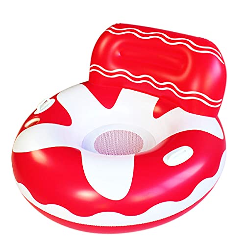 Pool Lounger Float for Adult, Float Hammock, mesh Bottom Pool Float, with Two Handle and a Big Cup Holder, Great for Chilling in The Pool.