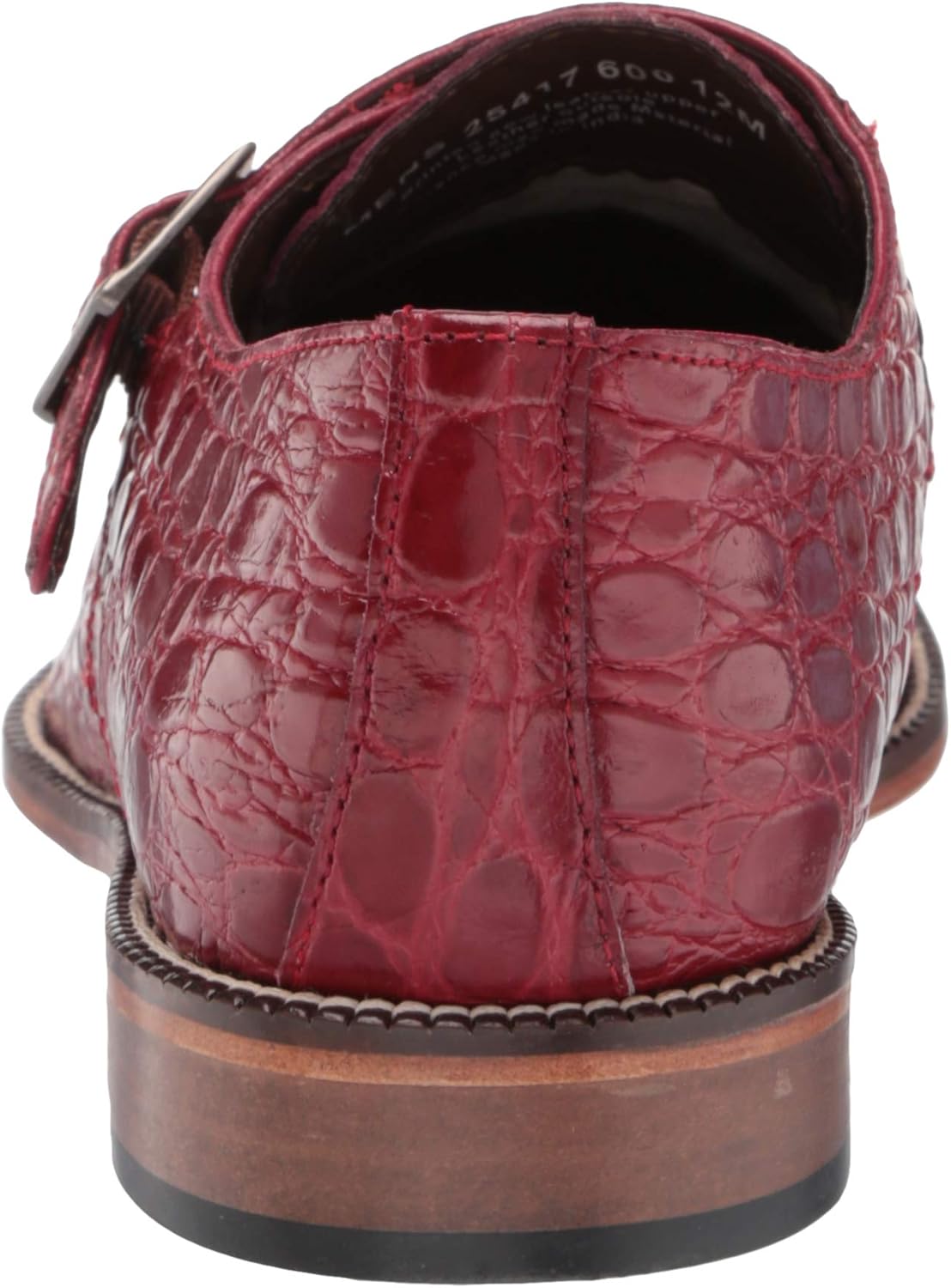 Stacy Adams mens Gavino Plain Toe Monk Strap,RED,13 M US