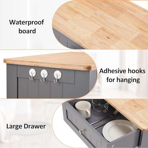 AHB 13 Gallons Tilt Out Trash Cabinet, Hidden Trash Can Kitchen Wooden Tilt Out Pet Proof Hidden Trash Bin for Kitchen Living Room,Black