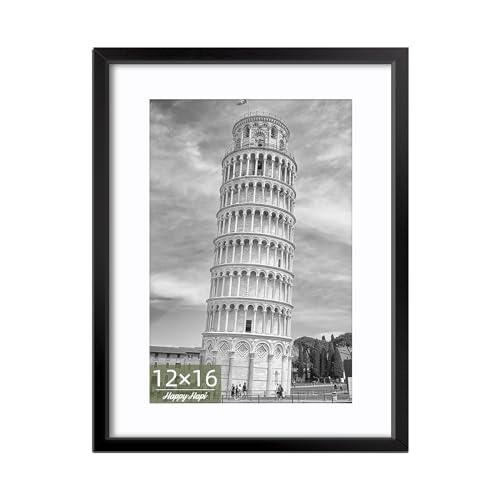 HappyHapi 8x10 Picture Frame, 1 Pack Wood Photo Frame Display Pictures 5x7 with Mat or 8x10 Without Mat Multi Gallery Frames Collage for Tabletop or Wall Display (White)