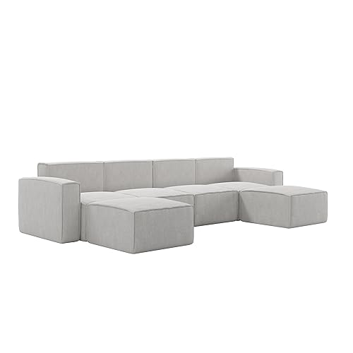 Flash Furniture Bridgetown Luxury Modular Sectional Sofa, Set of 1, Cream