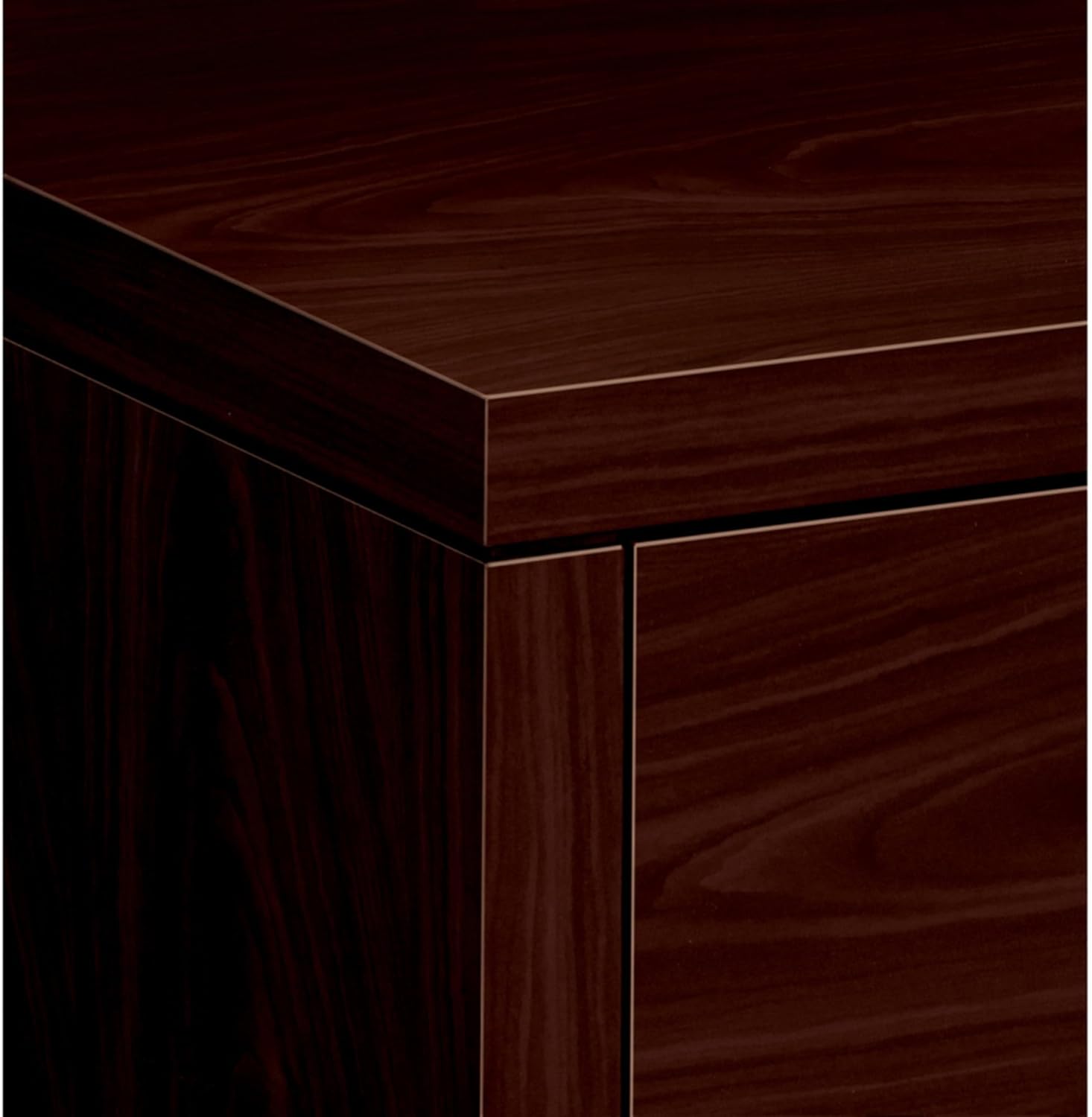 HON 10500 72 by 24 by 29-1/2-Inch 3/4 Right Pedestal Credenza, Mahogany Frame/Top