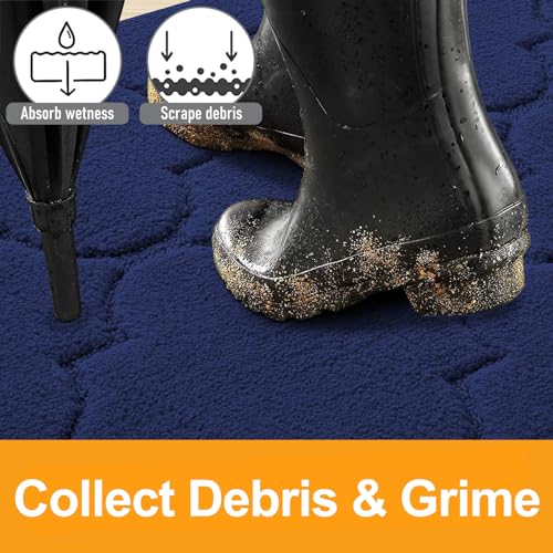 Arotive Door Mat, Indoor Mat, Non-Slip, Dirt Resist, Absorbent Entryway Doormat, Low-Profile Inside Front Doormats for Entrance (36x24 inches, Dark Grey)