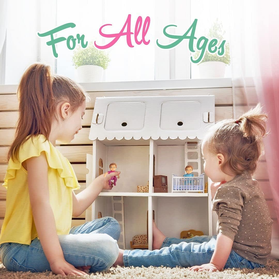 Beverly Hills Sweet Li'l Family Dollhouse People Action Figures Set of Baby Twins, Boy and Girl