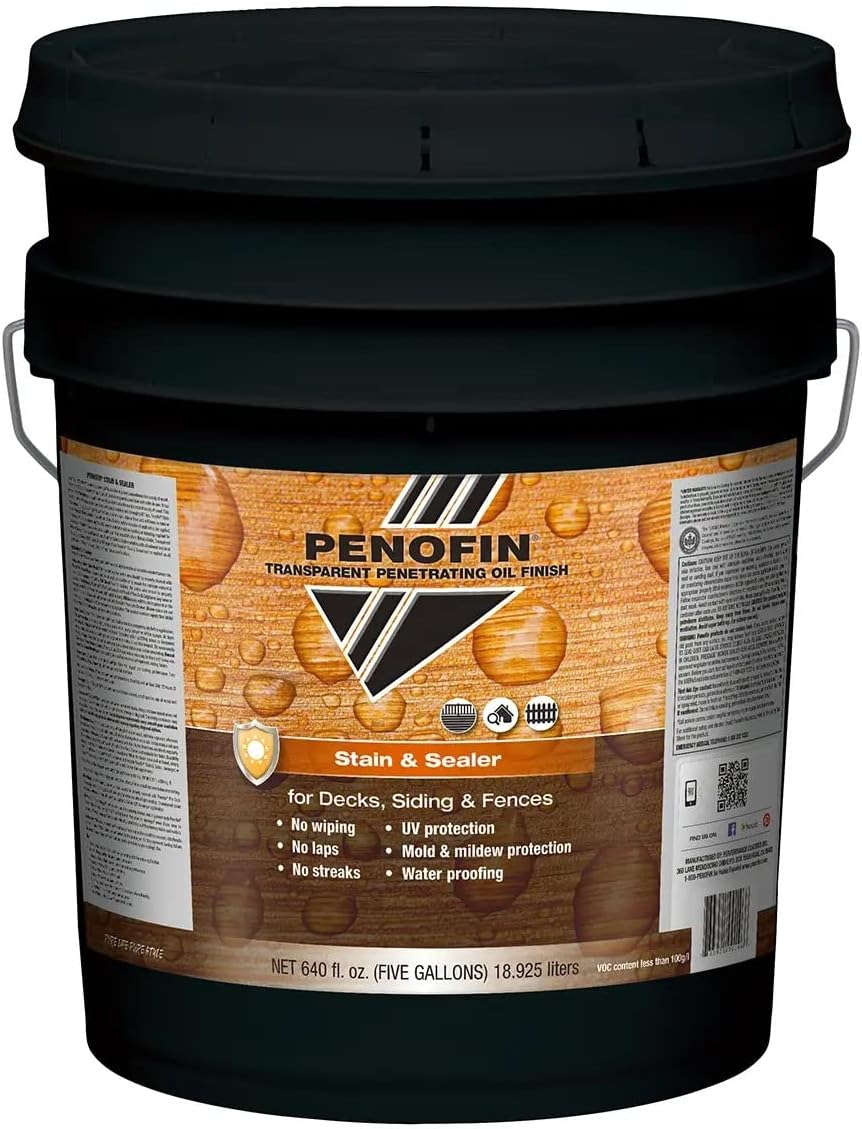 Penofin Stain & Sealer, 5 Gallon, Ebony