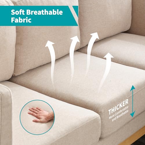 BALUS Sectional Sofa with Chaise Lounge, L Shaped Sofa Living Room Couch 83