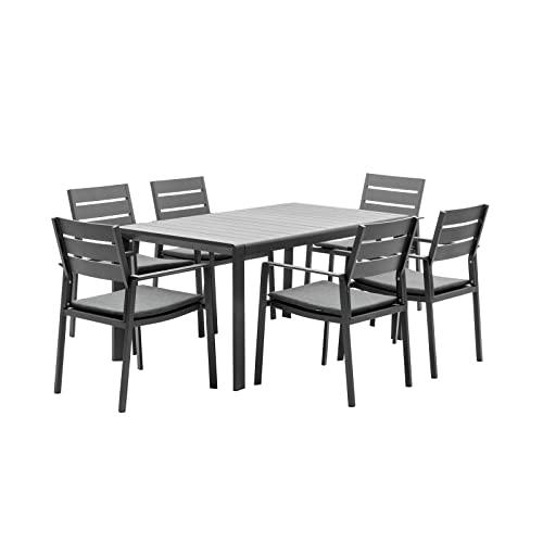 Outdoor Patio Dining Set of 7 with 60