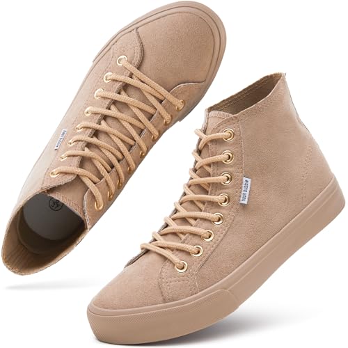 hash bubbie Women's High Top Sneakers Lace up Fashion Sneakers Canvas High Tops Shoes Tennis Shoe