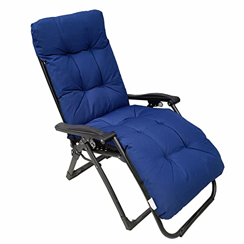 65 Inch Waterproof Patio Chaise Lounger Cushion, Outdoor Sun Lounger Cushions Non-Slip High Back Chair Cushion with Ties and Top Cover (Leaf, 65 in)