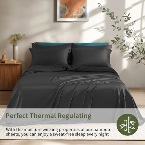 Shilucheng Queen Size Sheet Set - Breathable & Cooling Bed Sheets - Soft 1800 Thread Count Microfiber Hotel Sheets - Comfy Bedding 16 Inch Deep Pockets & Easy Fit - 4 Piece (Queen, Grey)