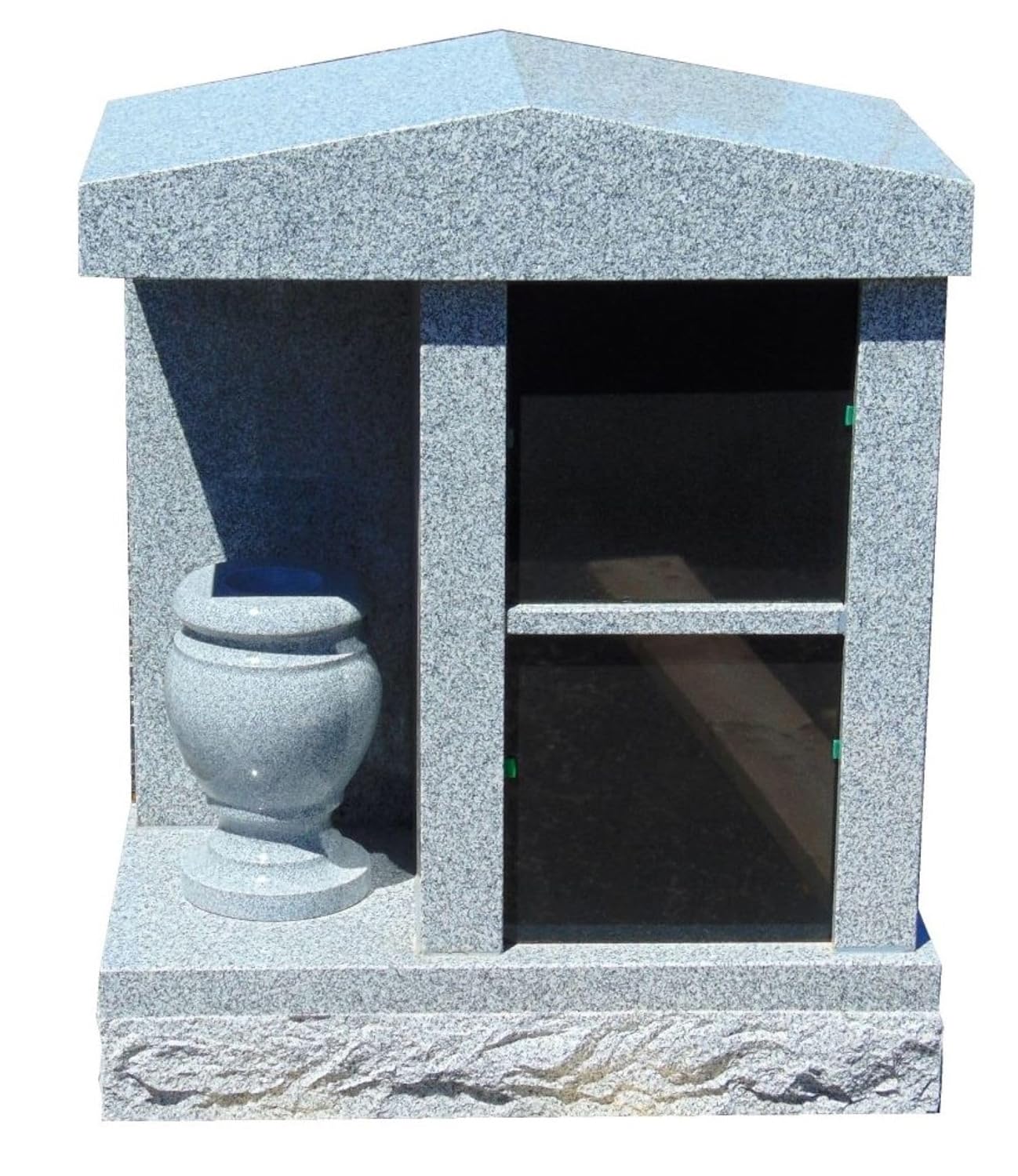 Personal Columbaria 2 niche - monument grade granite - custom engraving available.