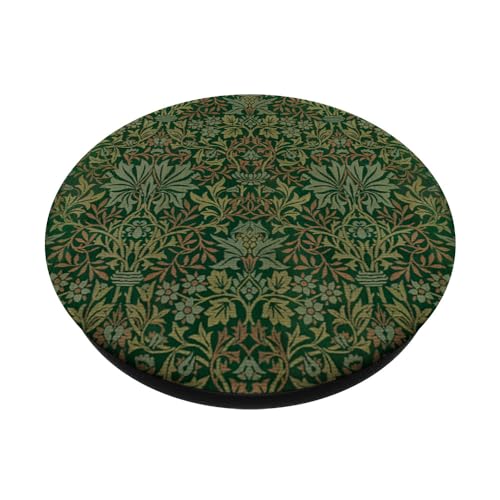 William Morris Flower Garden Boho Green Floral Nouveau Art PopSockets Standard PopGrip