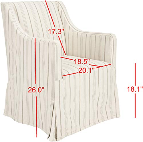 Safavieh Mercer Collection Carson Slipcover Side Chair, Beige