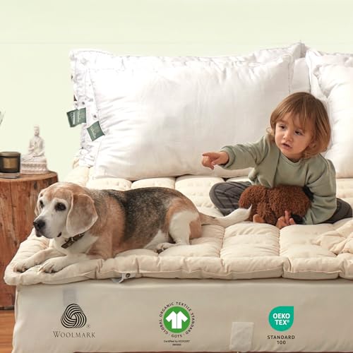 Organic Merino Wool Pillow Top Mattress Topper - 2