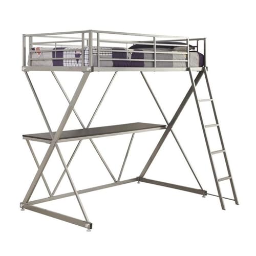 Coaster Full Workstation Loft Bed Silver 400034F