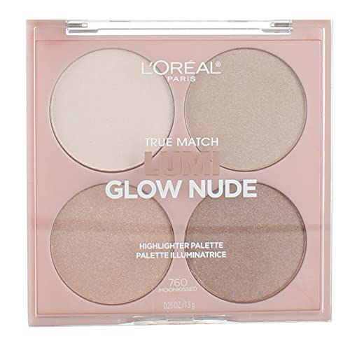L'Oreal True Match Lumi Glow Nude Highlighter Palette, #760 Moonkissed, 0.26 oz (Pack of 2)