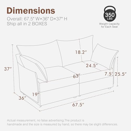 Luxury Modular Sectional Sofa w/Storage Ottoman, 131