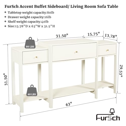 63” Console Table with Drawer,Marble Texture Top Sideboard with Open Bottom Shelf,Long Sofa Tables Behind Couch Table for Living Room Hallway, Foyer (Marble White, 63inch)