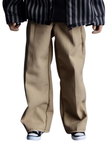 HiPlay 1/12 Scale Figure Doll Clothes: White Casual Trousers for 6-inch Collectible Action Figure (White-A)