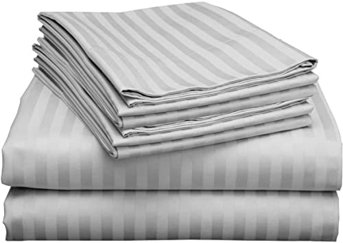 Queen Size Sheet Set - 6 Piece Set - 400-Thread-Count 100% Egyptian Cotton Bed Sheets - Deep Pockets - Easy Fit - Bed Sheets Queen Size Set - Comfy - White Bed Sheets - Queens Sheets - 6 PC