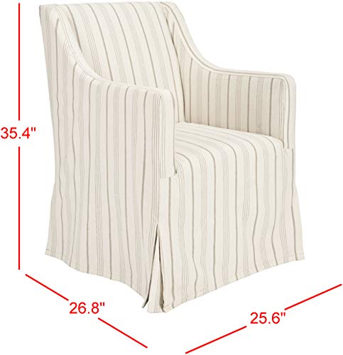 Safavieh Mercer Collection Carson Slipcover Side Chair, Beige