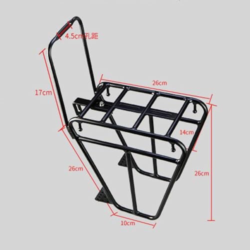 Bike Front Carrier Rack Bicycle Front Rack Adult Metal Luggage Shelf Cargo Pannier for Riding Road Bike Long Distance Cycling
