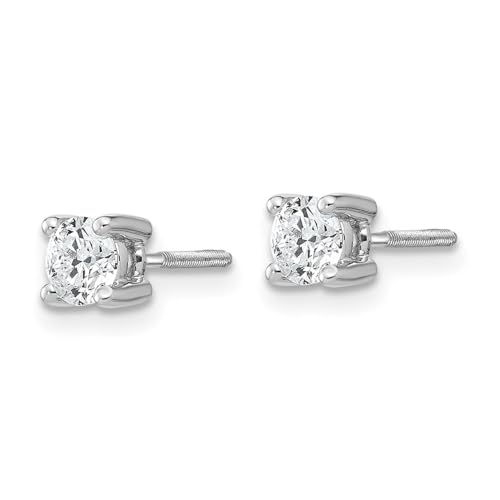 Diamond2Deal 14k Gold Round Lab Grown Diamond Stud Earrings Fine Jewelry for Women